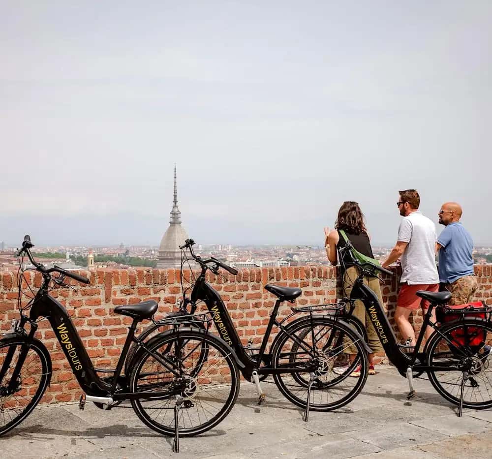 Turin à vélo électrique, jusqu'au meilleur point de vue