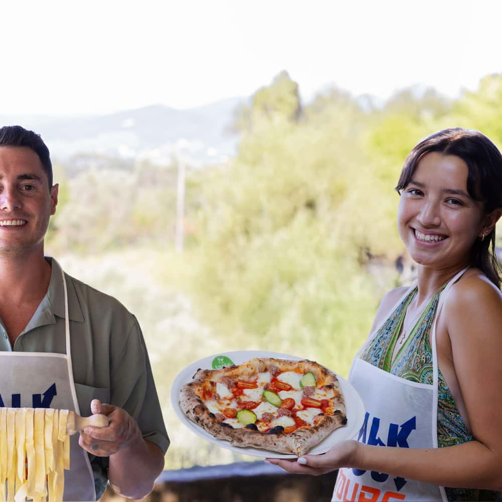 Pizza ou pâtes et gelato dans une ferme toscane