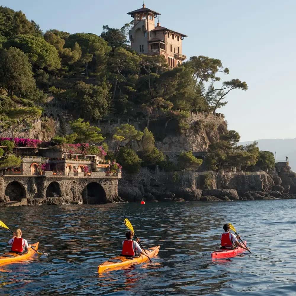 Kayak jusqu'à Portofino, niveau facile