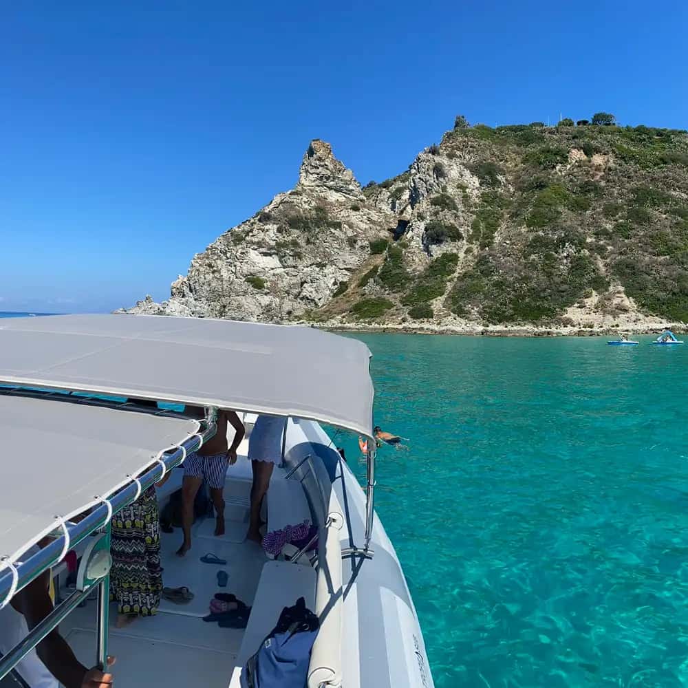 Tropea et Capo Vaticano : sortie bateau avec snorkeling