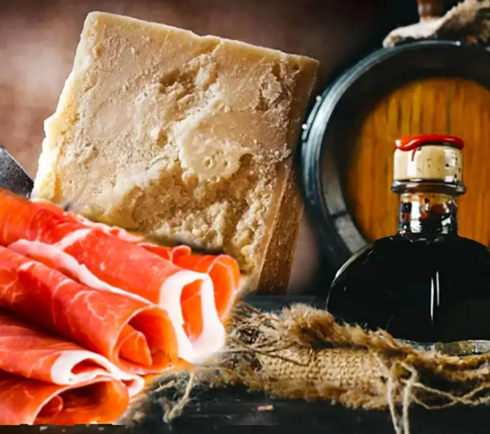 Parmigiano, jambon de Parme et vinaigre balsamique en une journée